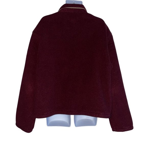 Rare Vintage Ralph Lauren Big Tall Jacket Mens XXL Thick Burgundy Full Zip - Picture 6 of 9